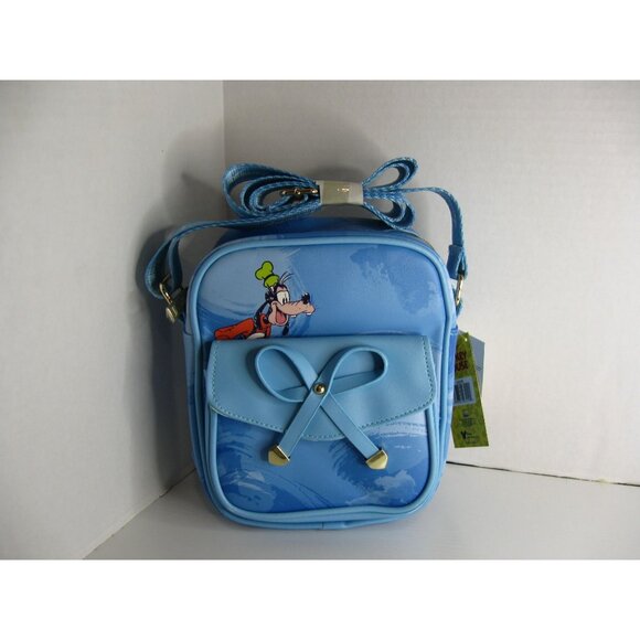 Disney Goofy & Pluto Blue Crossbody Bag - Picture 1 of 2